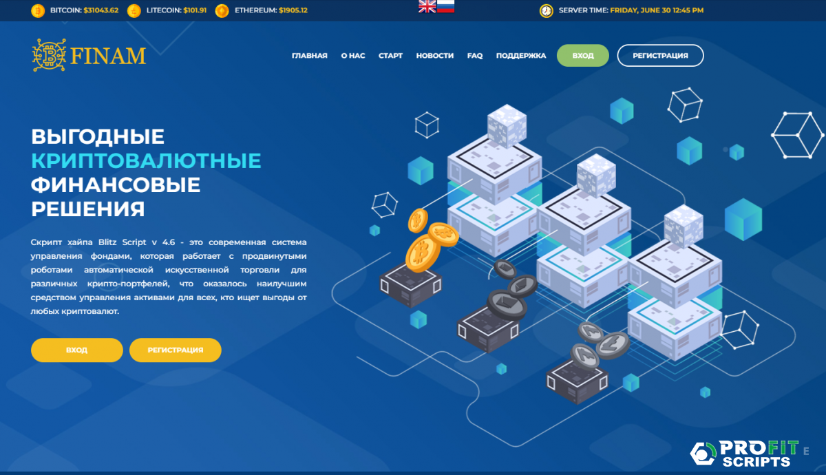 ������ �����  Finam  Blitz Script