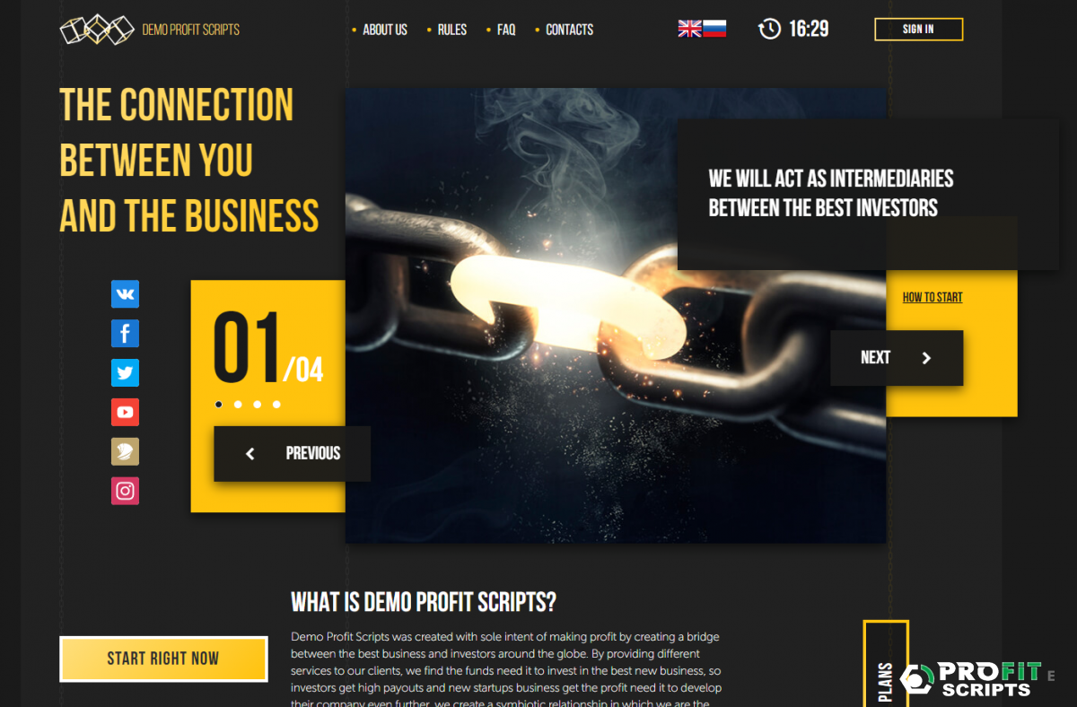 Script Hyip Investments Blitz Script